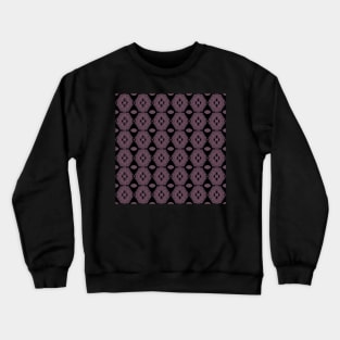 Tile Pattern, Ornate Check Print Crewneck Sweatshirt